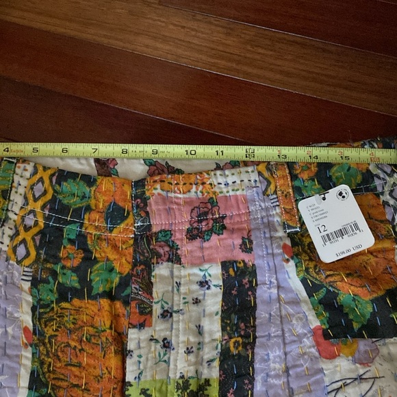 NWT Free People Roads Merge Straight Leg Patchwork Pants size 12 RARE - Picture 12 of 12